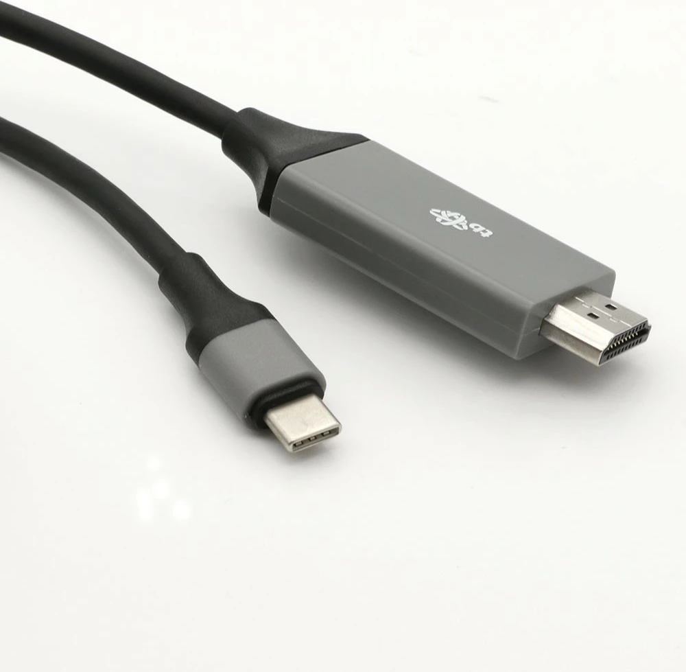 Kabllo HDMI 2.0V në USB Type C TB, 2m, E zezë