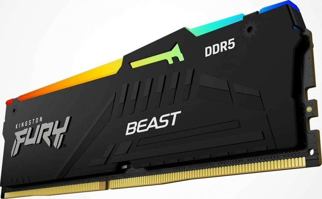 RAM Memorje Kingston Fury Beast RGB KF560C30BBEA-16 16GB DDR5 6000MHz CL30, e zezë, 1 modul