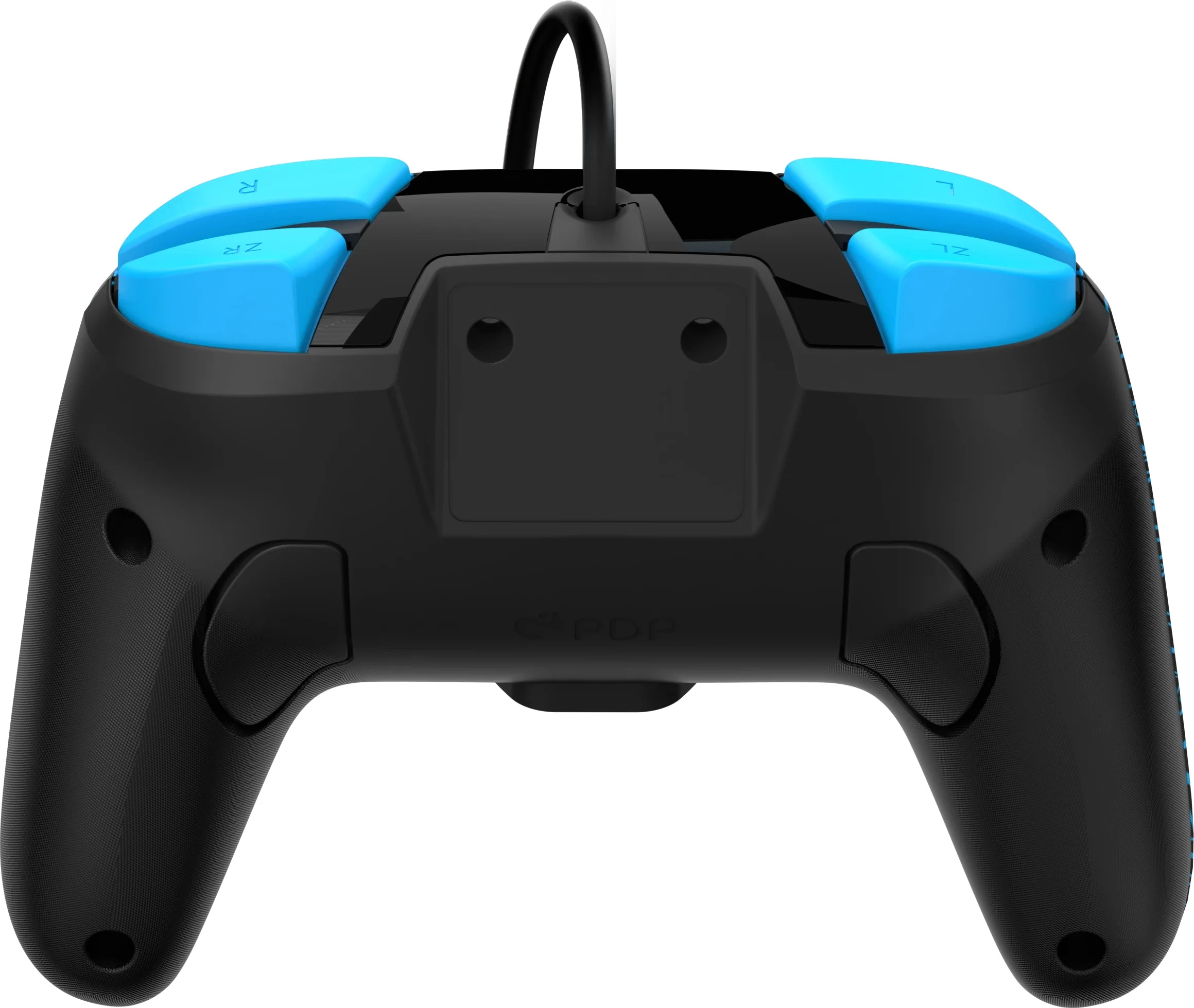 Kontroller me kabllo PDP REMATCH Glow in the Dark Link për Nintendo Switch, me audio 3.5mm dhe butona të rimapueshëm, zi/kaltër