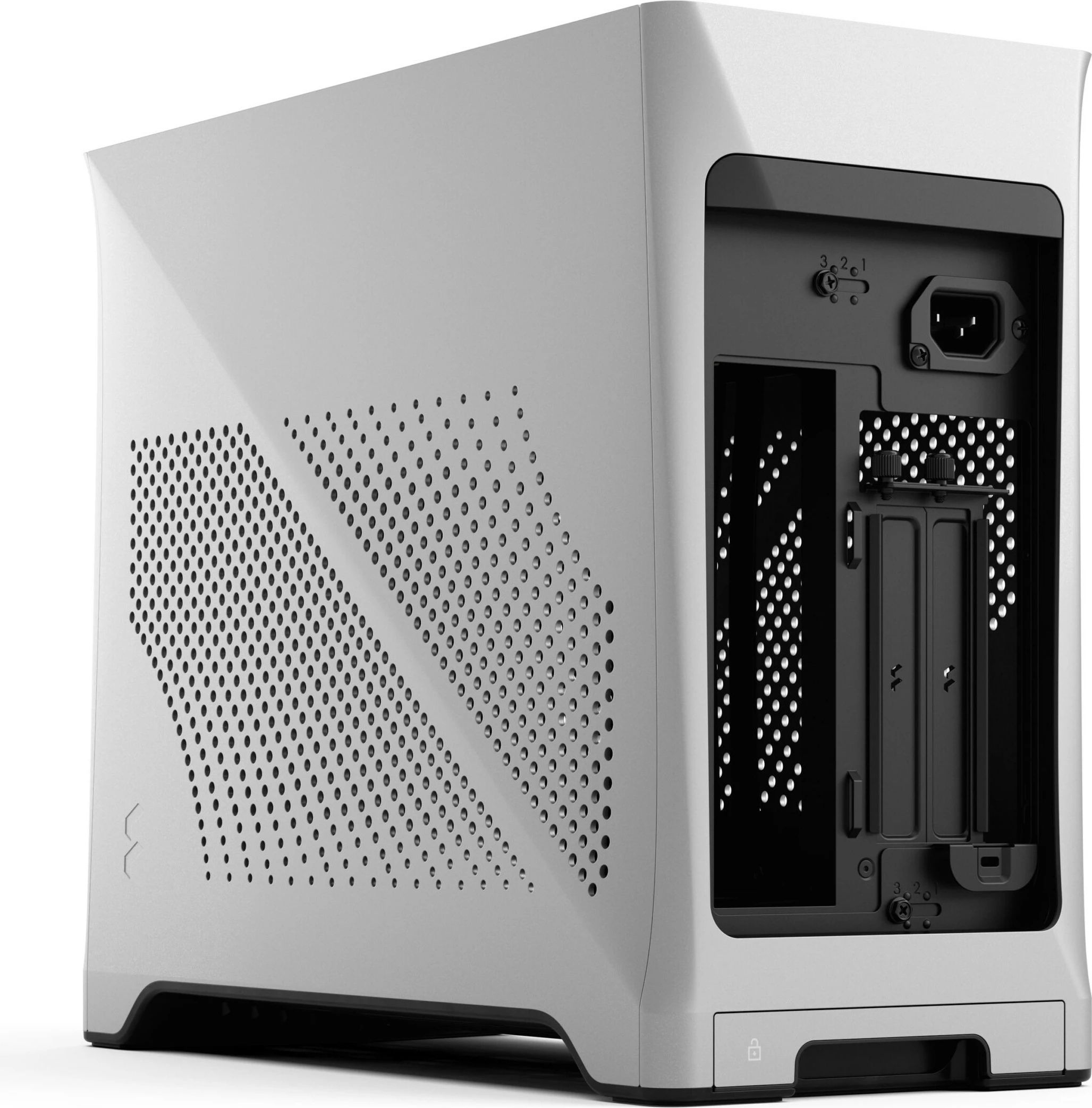 Kasë Fractal Design Era 2, Mini Tower, Silver