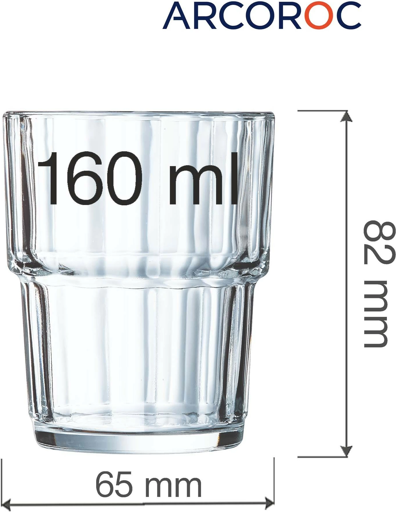 Gotë lowball Arcoroc Norvege 160 ml, transparente, set 6 copë