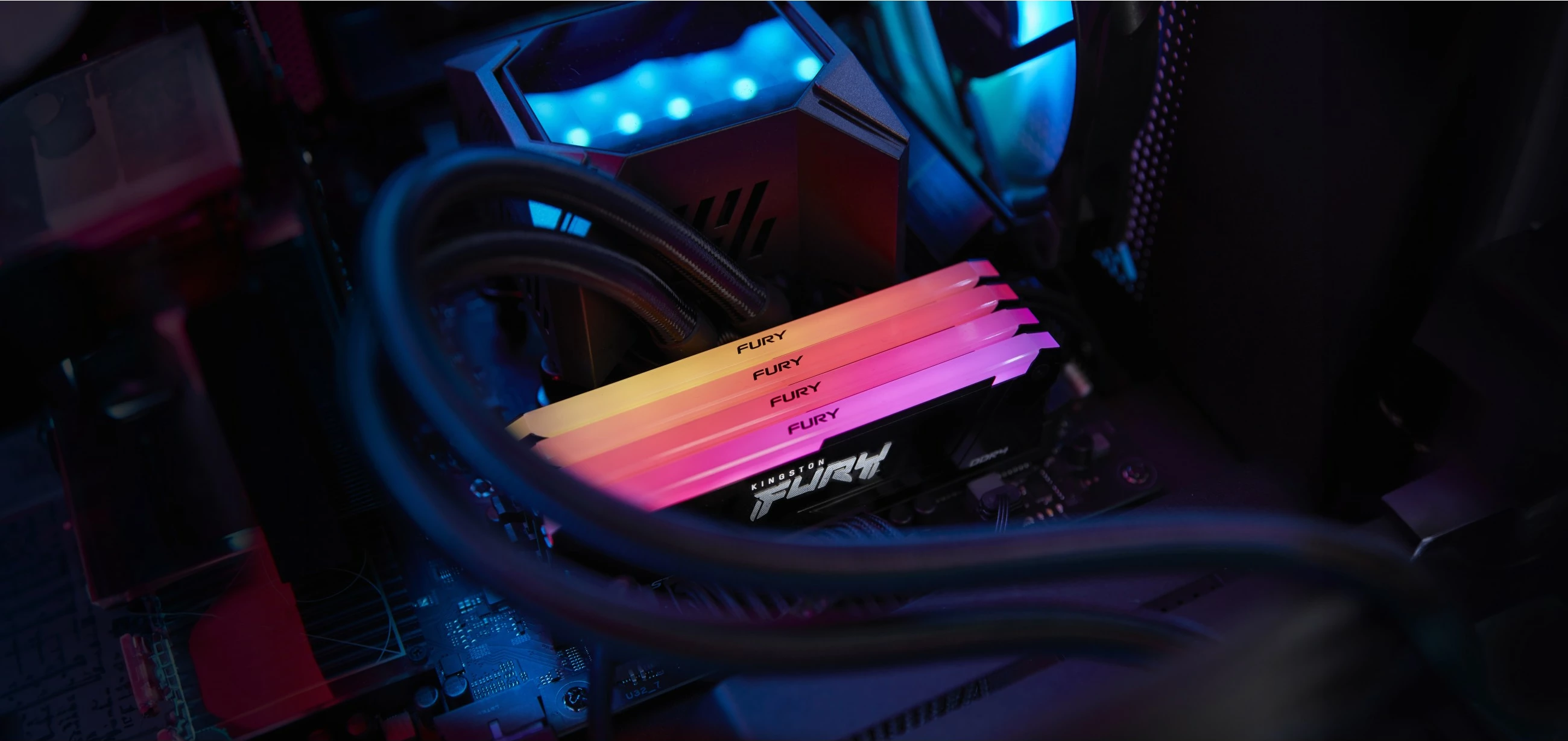RAM Memorje Kingston FURY Beast RGB 64GB (4x16GB) DDR4 3600MT/s