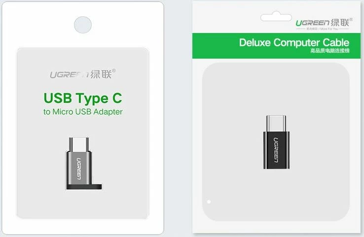 Adapter USB-C–MicroUSB Ugreen USB 3.0, i zi