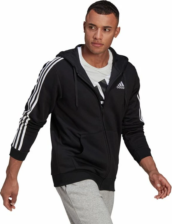 Duks me kapuç adidas për meshkuj, i zi