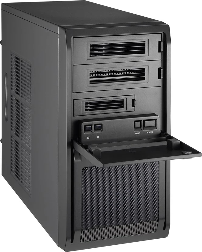 Kasë Kompjuteri Chieftec LT-01B-350GPB, Mini Tower, e Zezë