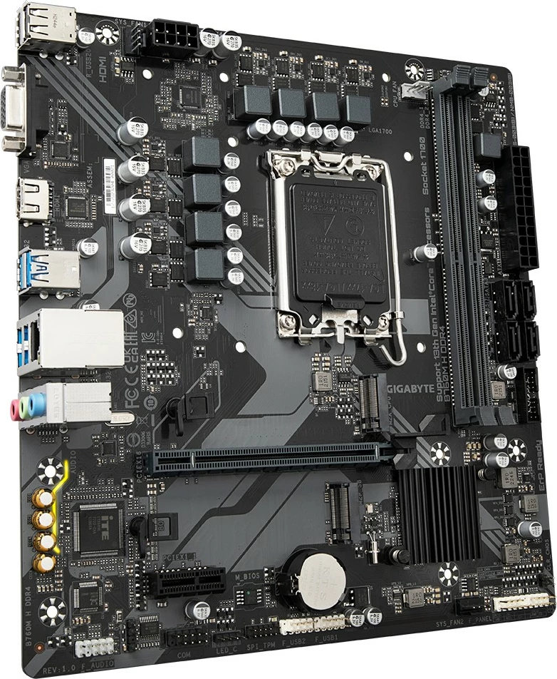 Pllakë amë Gigabyte B760M H DDR4, Intel Core 14th Gen, 64 GB, LGA 1700