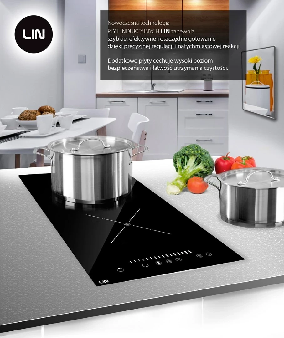 Pllakë induksioni LIN LI-A23511, 3500 W, E zezë