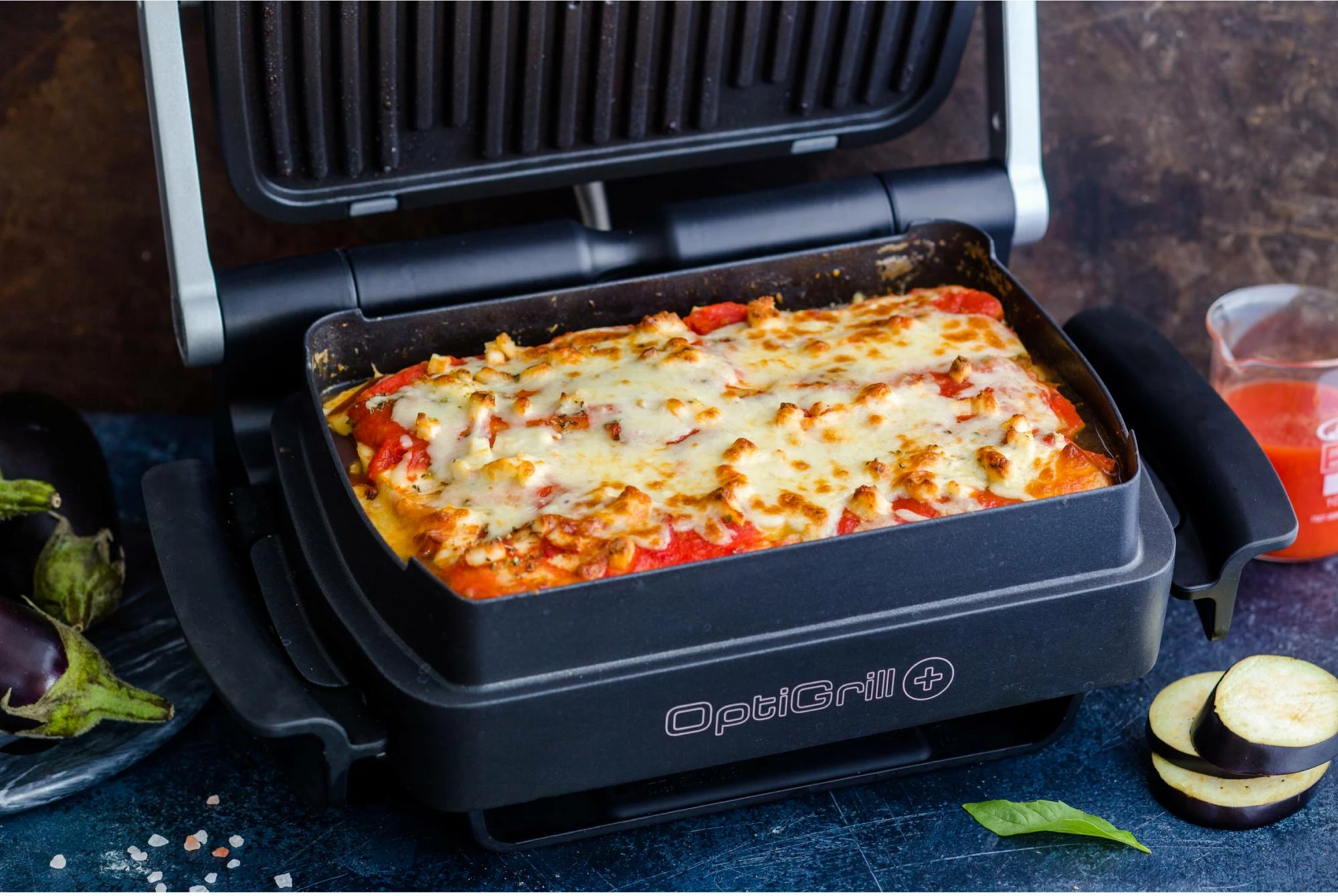Grill elektrik Tefal OptiGrill+ XL GC724D12 2000 W, 9 programe, inox/e zezë