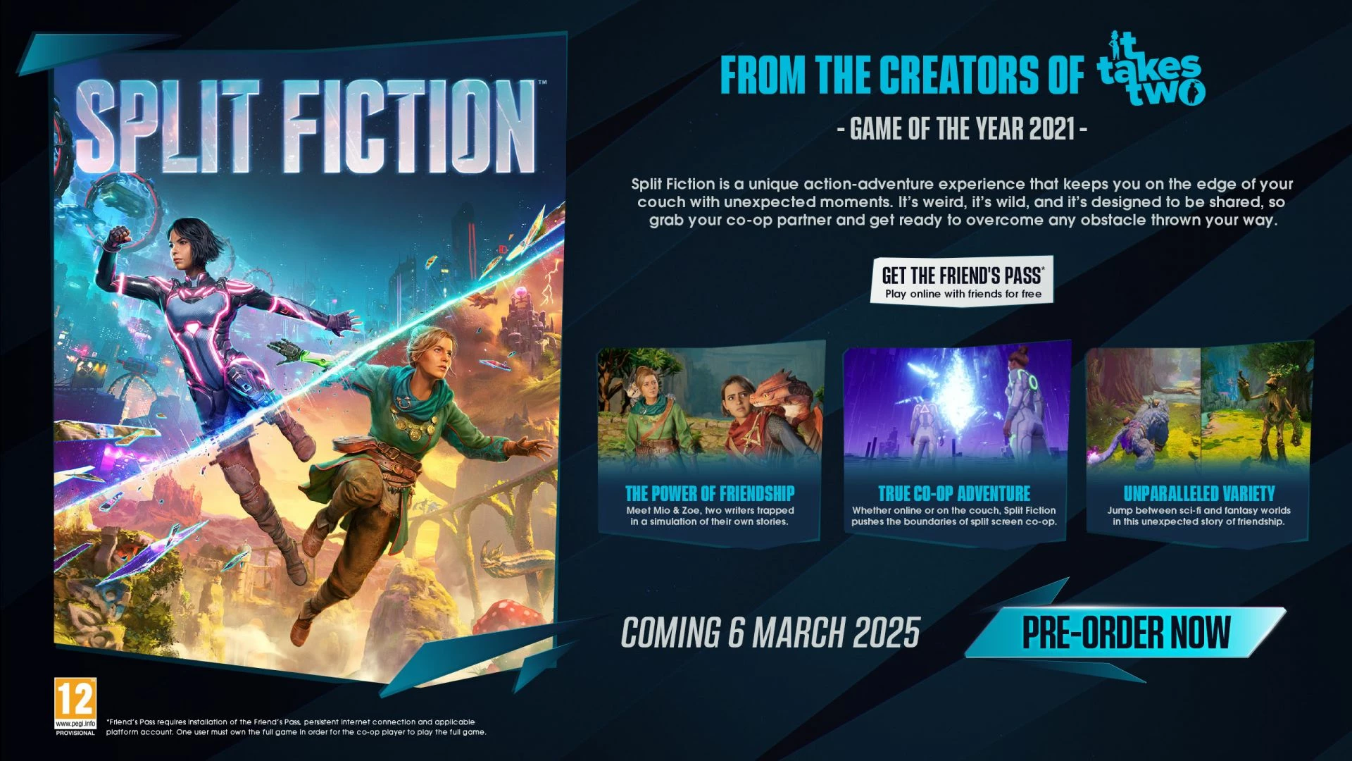 Lojë PS5 Electronic Arts Split Fiction PEGI 16