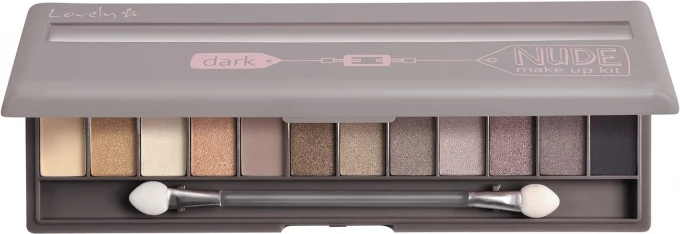 Paletë për sy Lovely Nude Make Up Kit Eyeshadow Palette Dark për femra, 13g