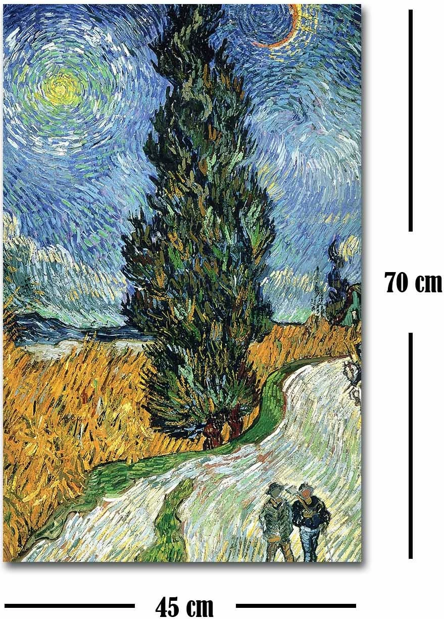 Pikturë dekorative në kanavacë, Van Gogh, shumëngjyrëshe, FAMOUSART-101, 45x70cm