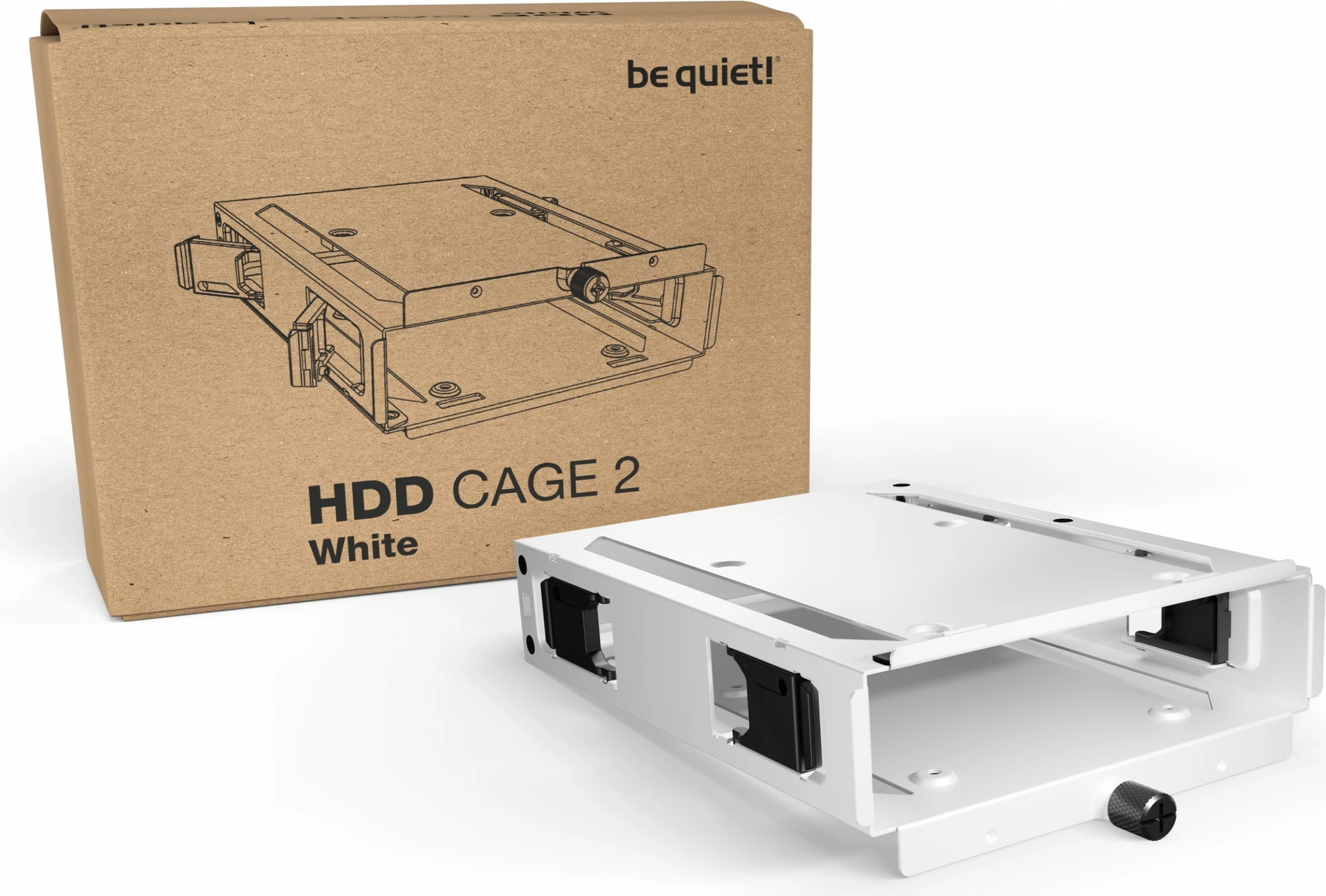 Kasë HDD Be Quiet! BGA13, Universal, për 2.5/3.5", e bardhë, për Dark Base 901/701/Shadow Base 800