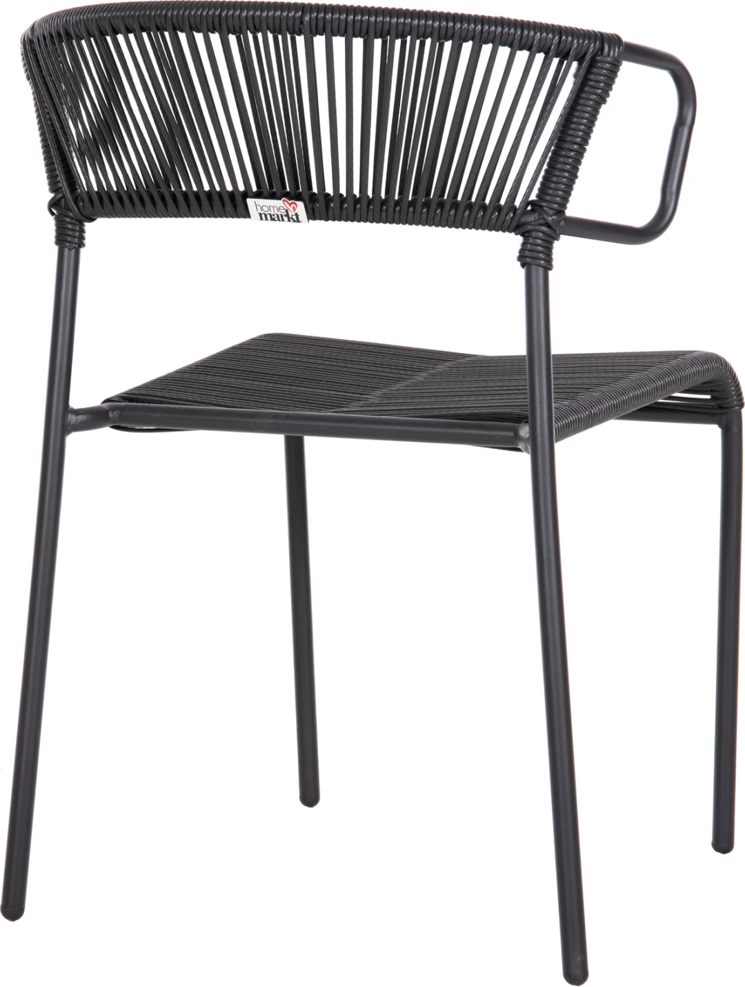 Karrige SUKI FH6053.02 metal dhe ratan sintetik, ngjyrë e zezë, 54x62x80H cm