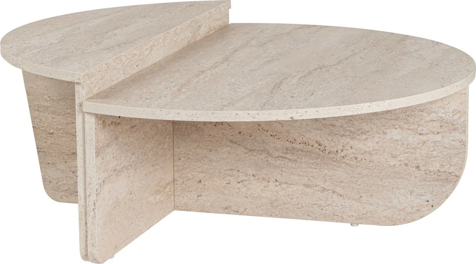 Tavolinë e ulët Nordure, Orion, ngjyrë travertin