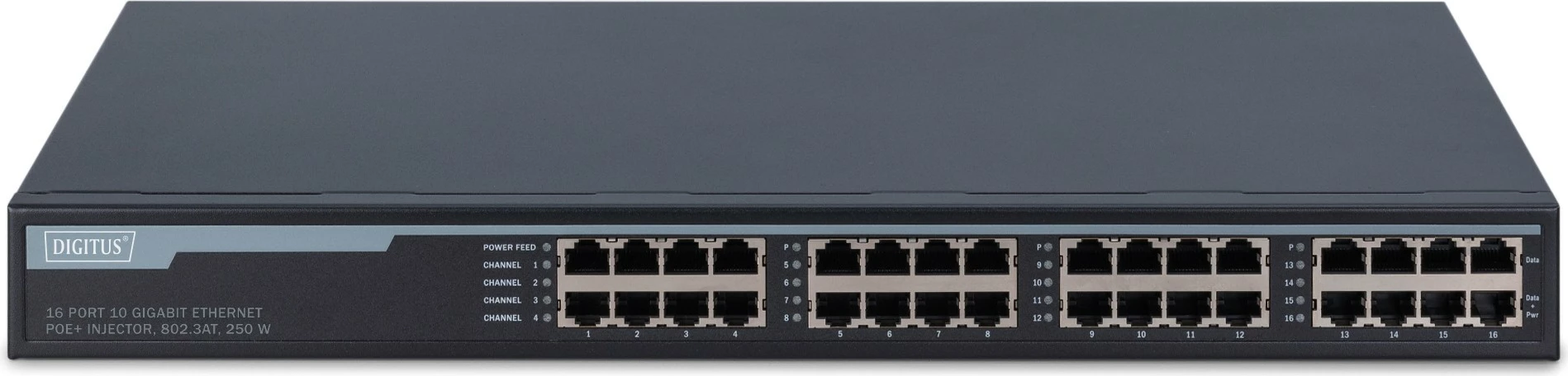 Switch PoE Digitus DN-95116, 16 porta, 10G, 1U, 250W, i zi