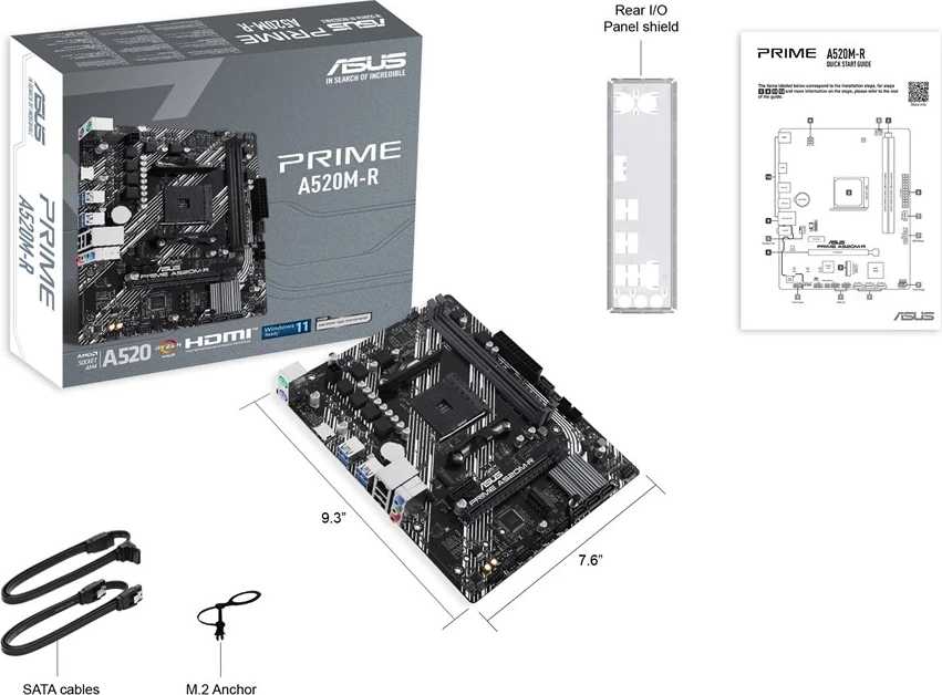 Pllakë amë ASUS PRIME A520M-R, Socket AM4, micro ATX