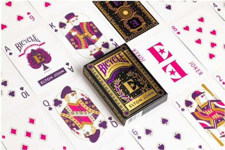 Letra loje Bicycle Elton John, universal, letër, dizajn i artë