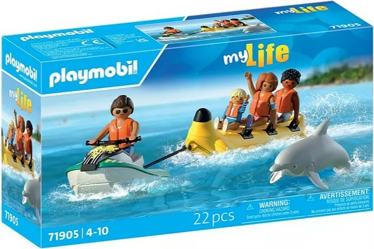 Set lodrash Playmobil My Life 71905 Banana Boat Ride me 4 figura dhe delfin