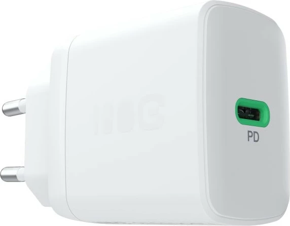 Karikues muri USB-C 30W PD 1x port, Green Cell, PowerSource Solo30 CHARB-GC-30C-W, i bardhë