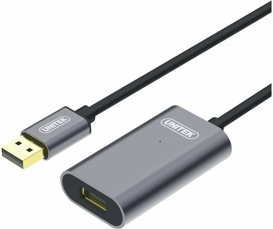 Kabllo zgjatëse USB-A në USB-A Unitek Y-3004 5 m USB 3.0 me booster sinjali, e zezë