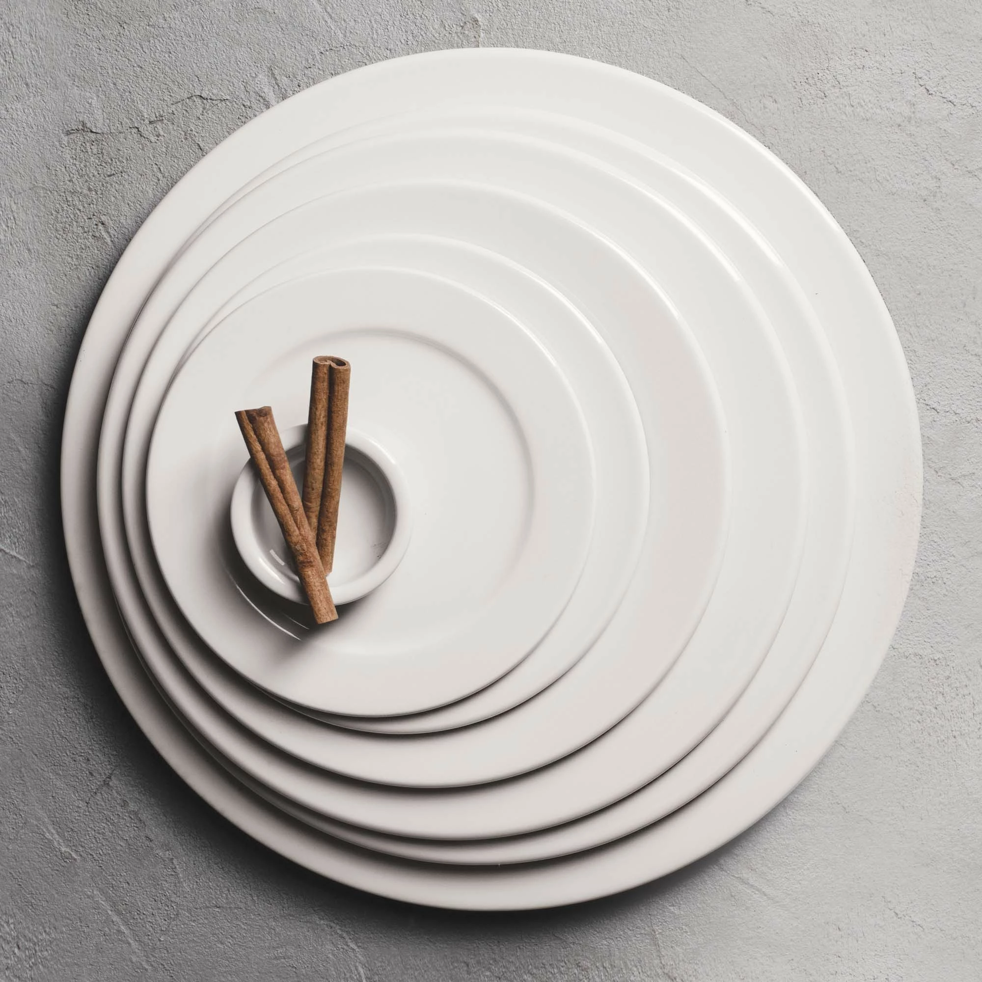 Pjatë porcelani Porland Dove 300 mm, krem, set 6 copë