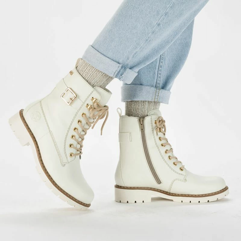 Këpucë femra Rieker, të bardha