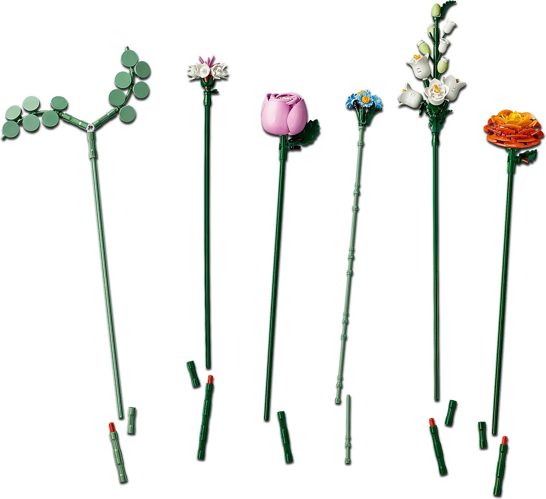 Set ndërtimi LEGO Botanicals Schöner Rosafarbener Blumenstrauß 10342, shumëngjyrësh