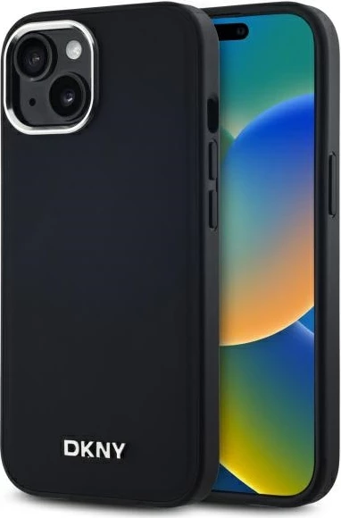 Mbështjellës DKNY për iPhone 15 Plus, MagSafe, i zi