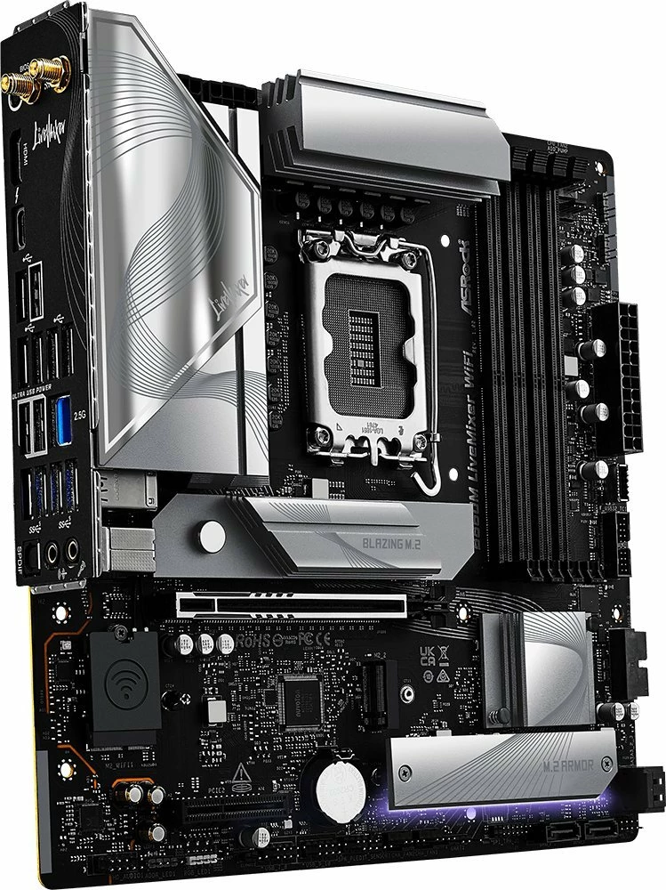Pllakë amë ASRock B860M LiveMixer WiFi Micro ATX DDR5, Wi‑Fi 6E, Thunderbolt 4