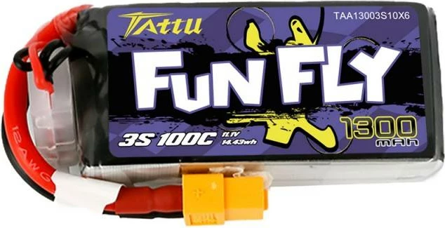 Bateri Tattu Funfly 1300mAh 11,1V 100C për dronë garues