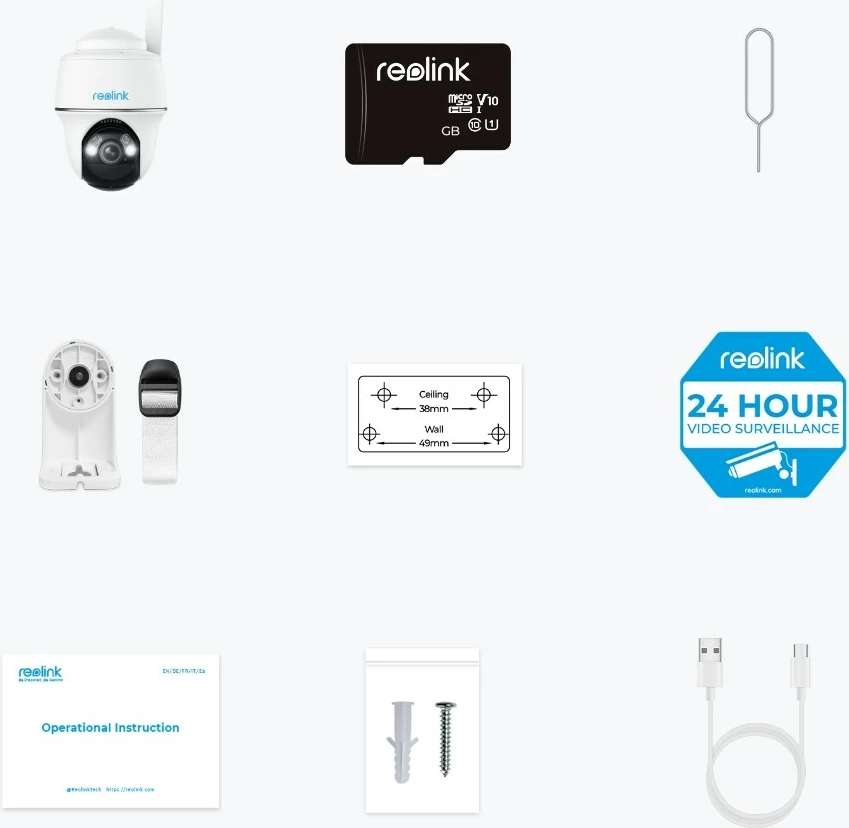 Kamerë e jashtme Reolink Go Series G430, 5MP, 4G LTE, Detektim personi/mjeti/kafshe, 355° Pan & 140° Tilt