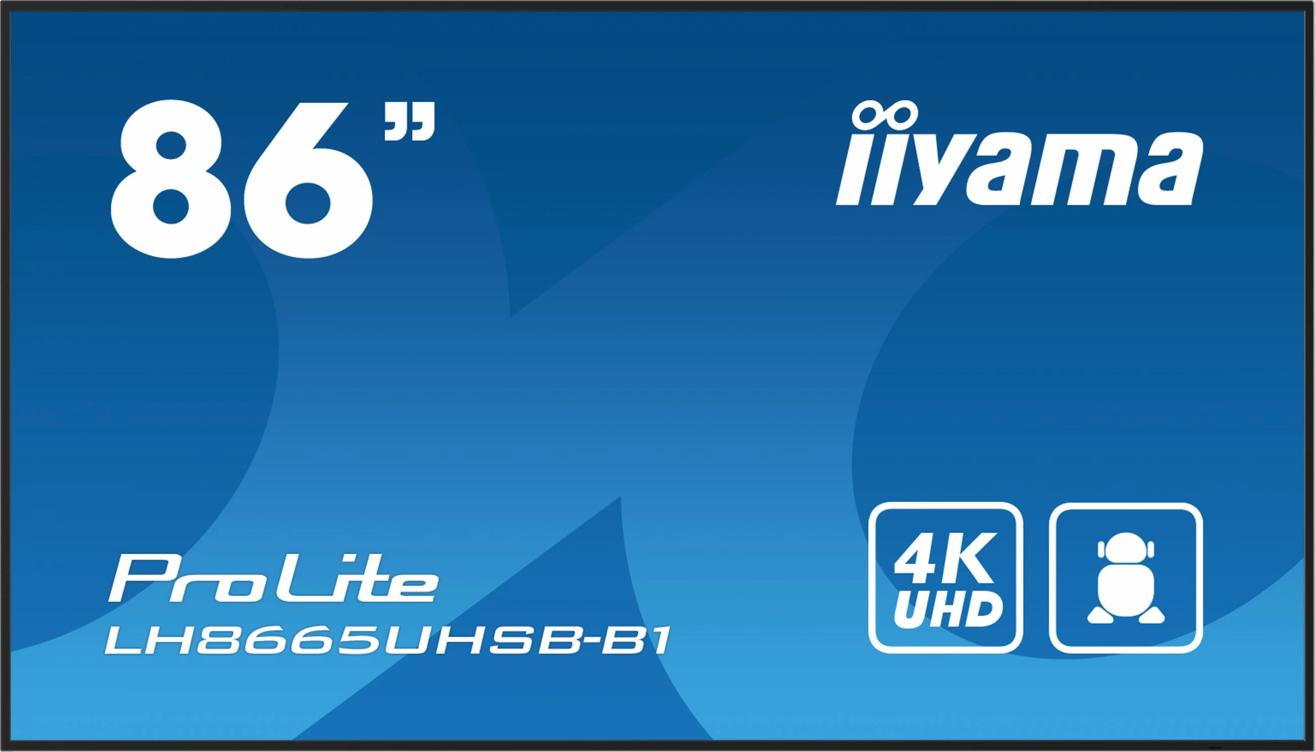 Monitor iiyama LH8665UHSB-B1, Kiosk design, 86", LED, 4K Ultra HD, Wi-Fi, e zezë