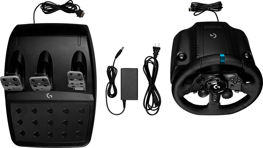 Timon garash Logitech G923 me pedale, USB, për PC/PS, i zi