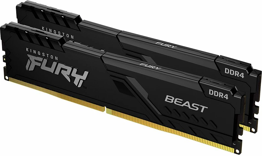 RAM Memorje Kingston FURY Beast 16GB (2x8GB) DDR4 3200MT/s CL16 DIMM e zezë
