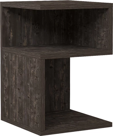 Tavolinë anësore Caroly melamine, hije qymyr, 29.6x31.4x45cm