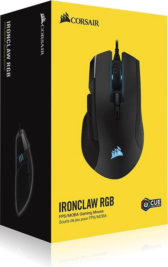 Maus Corsair Ironclaw RGB, 18000 DPI, i zi
