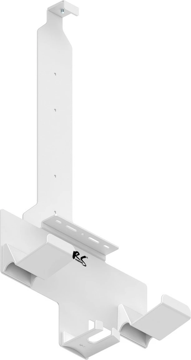 Mbajtëse muri për PlayStation 5 Maclean RS181, me vend për kontrollorë dhe kufje, e bardhë