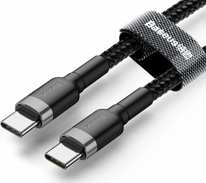 Kabllo USB-C në USB-C Baseus Cafule CATKLF-GG1 1 m Quick Charge 3.0/PD E zezë