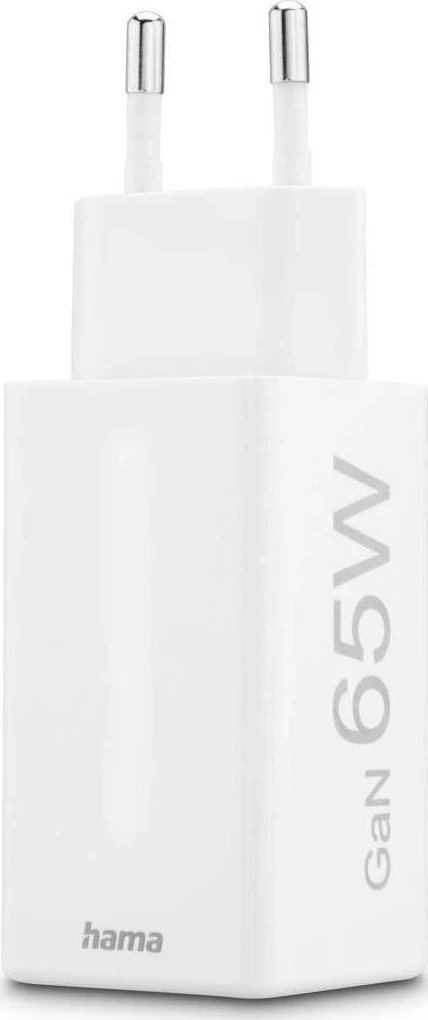 Karikues Hama mini GaN 65W PD/QC 2x USB-C, 1x USB-A, bardhë