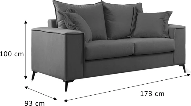 Set dhome ndenje Verona 2 copë 2-3 ulëse anthracit mak14 - jastëkë cypress mak07