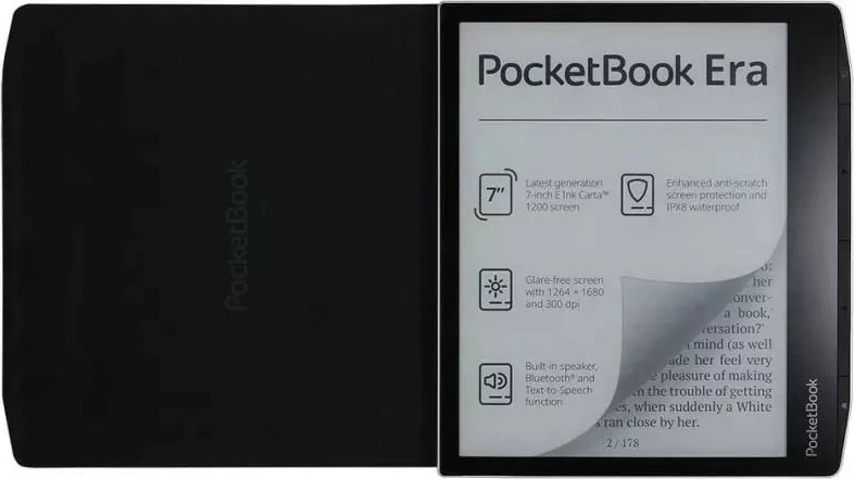 Mbështjellës PocketBook Charge Canvas Black për Era, 7 inç, i zi