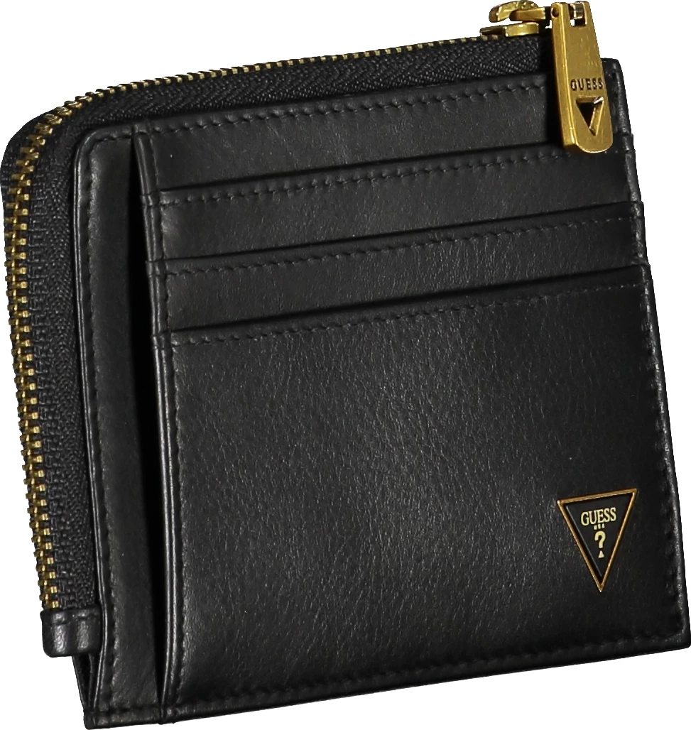 Portofol për meshkuj GUESS JEANS, i zi