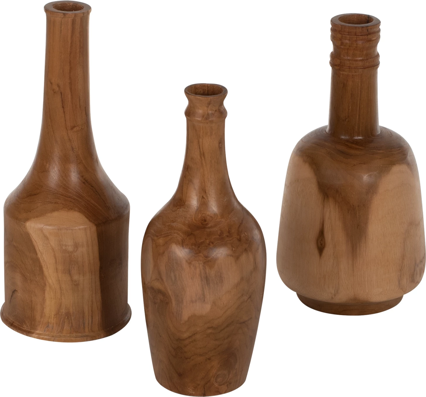 Shishe dekorative 3PCS set FH7717 dru teak natyral