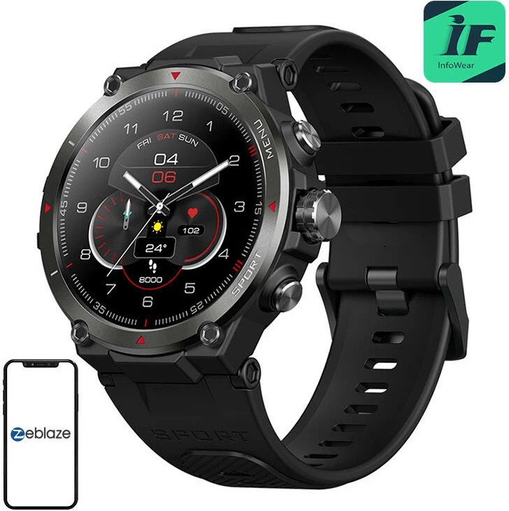 Smartwatch Zeblaze Stratos 2, 1.3", GPS, i zi
