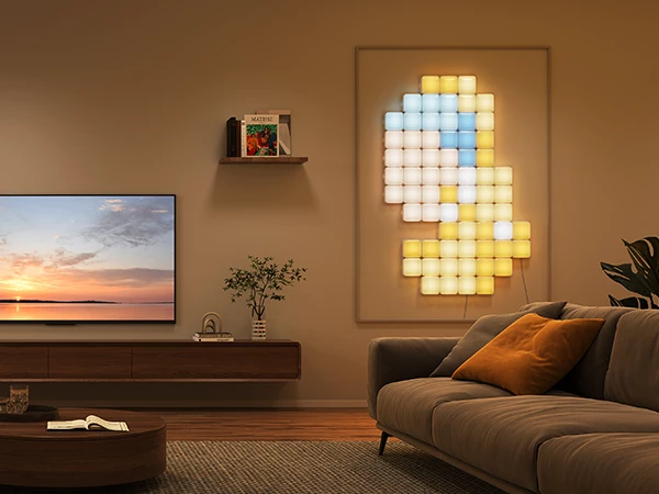 Panel dritash LED smart Govee Mini Panel Lights, RGBIC, Wi‑Fi, Matter, 10 copë
