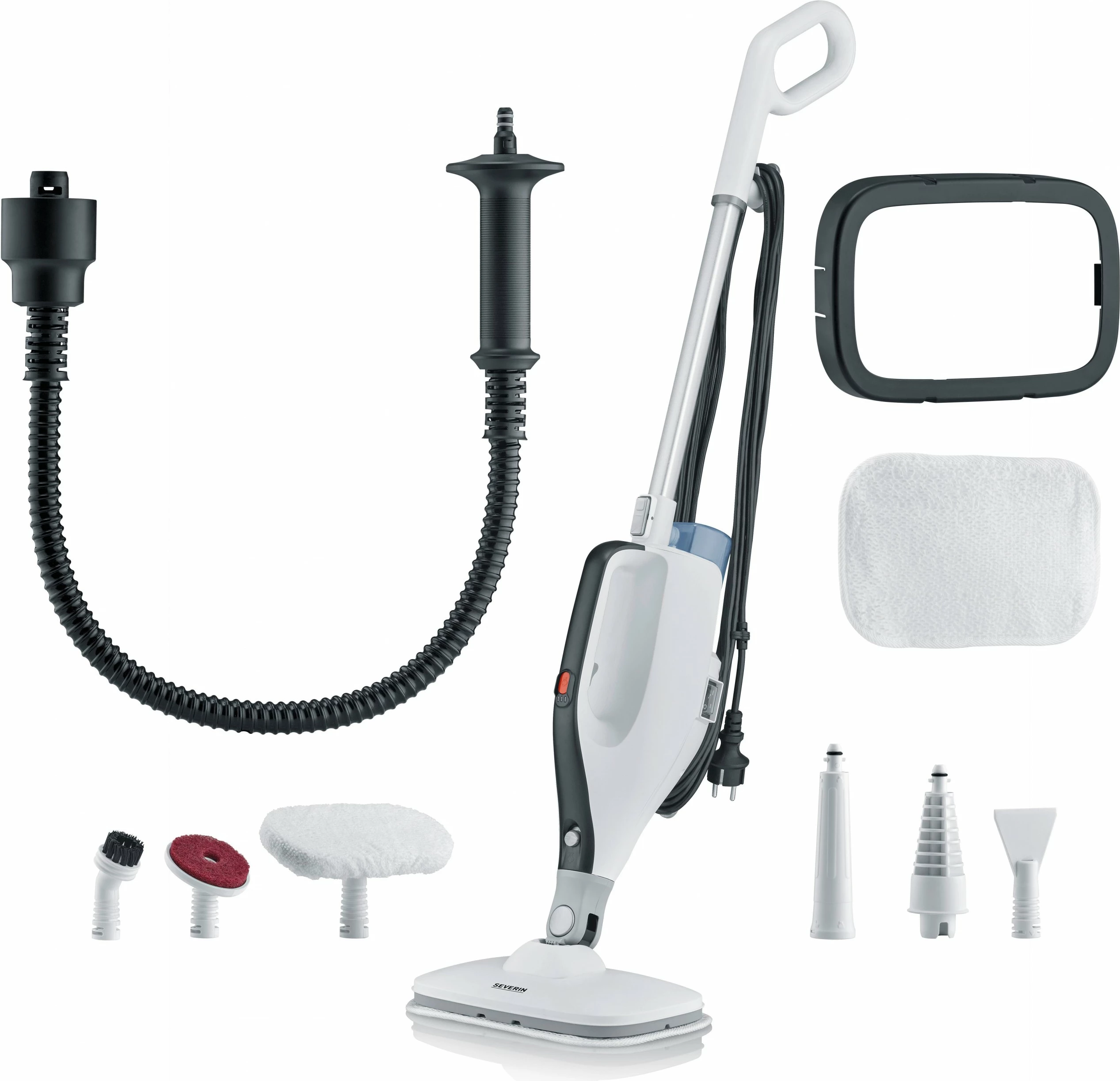 Fshesë elektrike Severin SC 7145, pa qese, bardhë, pastrim i thatë dhe i lagësht