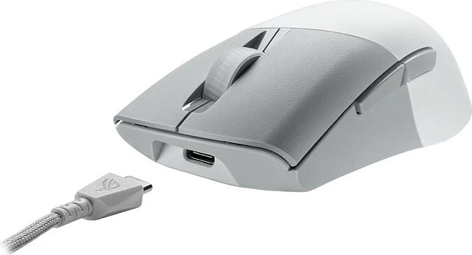 Maus ASUS ROG Keris Wireless AimPoint, optik, 36000 DPI, 5 butona, i bardhë