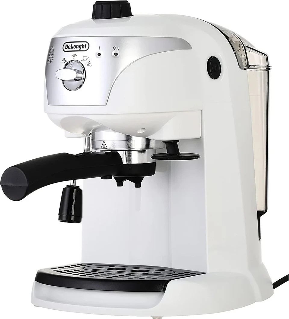 Aparat kafeje DeLonghi EC221.W pompë espresso 15 bar, 1L, 1100W, i bardhë