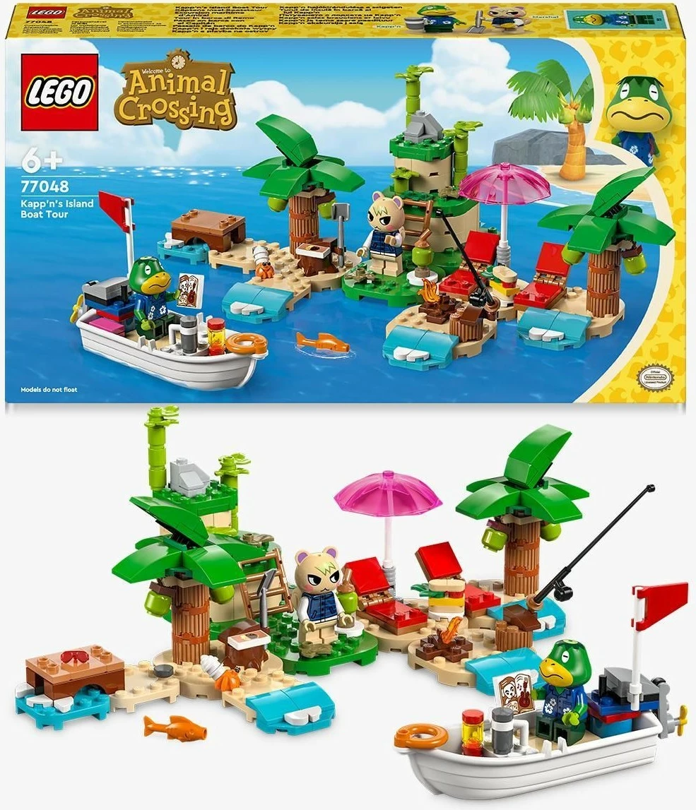 Set ndërtimi LEGO Animal Crossing Kapp'n's Island Boat Tour 233 pjesë, multingjyrësh
