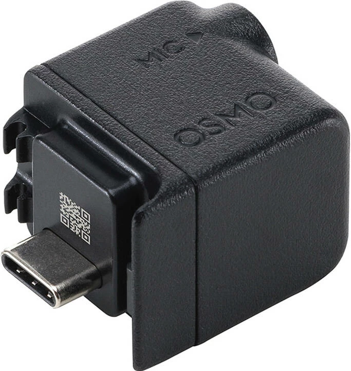 Adapter audio 3.5mm për kamera sportive DJI Osmo Action, CP.OS.00000280.01, i zi